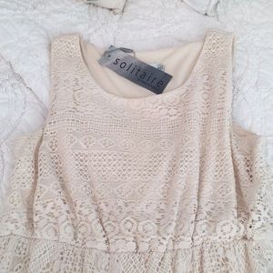 Solitaire cream color boho dress. NWT.